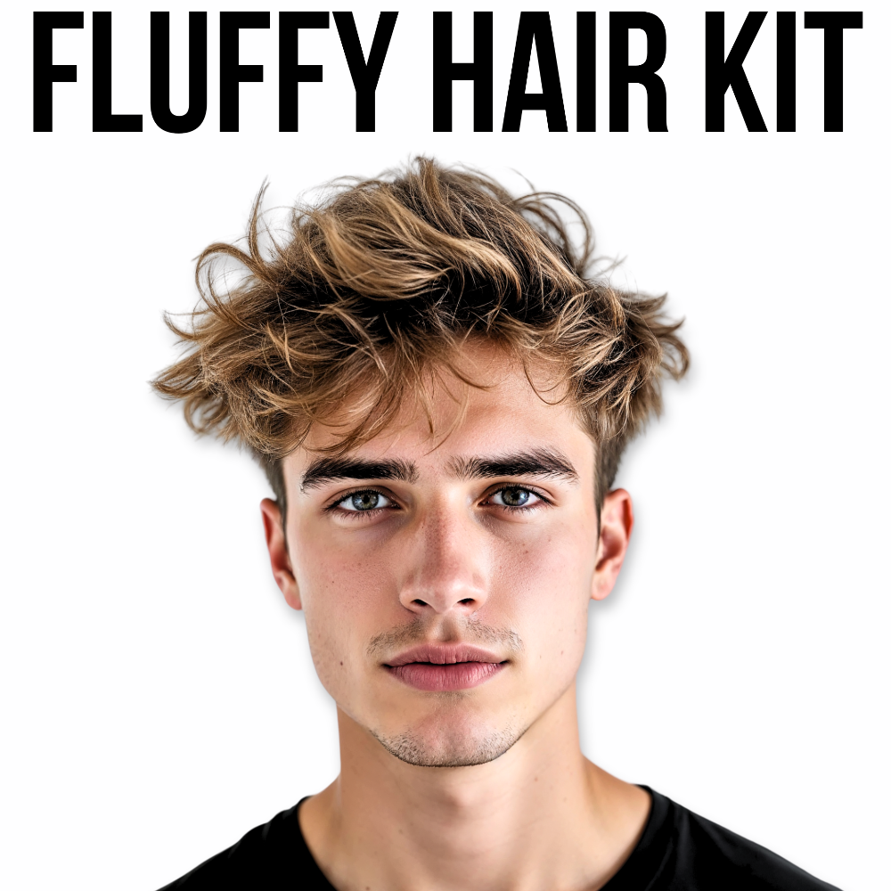 Fluffy Hair Kit – Includes Sea Salt Spray, Volumizing Brush, Hair Clips, & Light Hold Spray