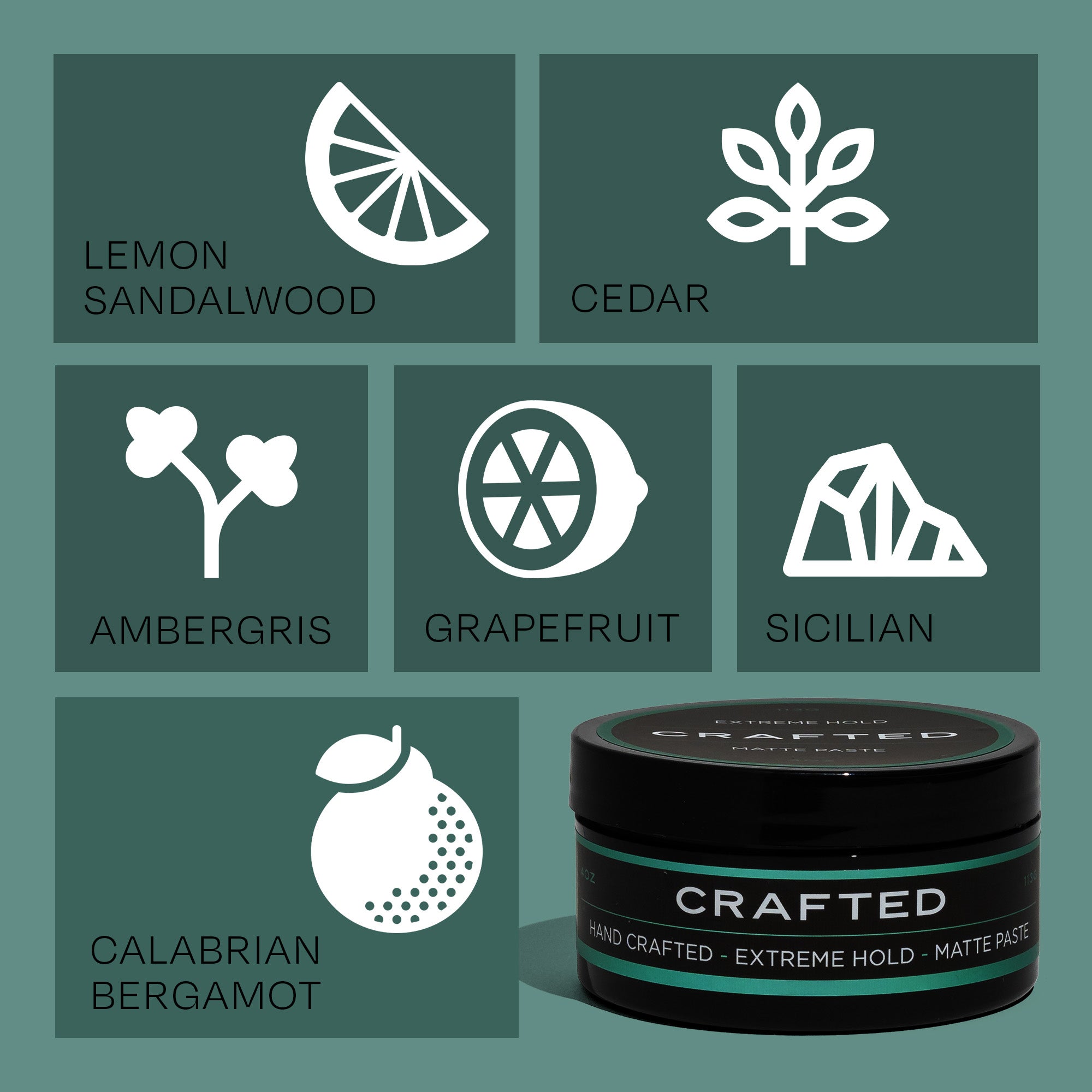 CRAFTED Extreme Hold Matte Paste 4oz - TheSalonGuy - TheSalonGuy