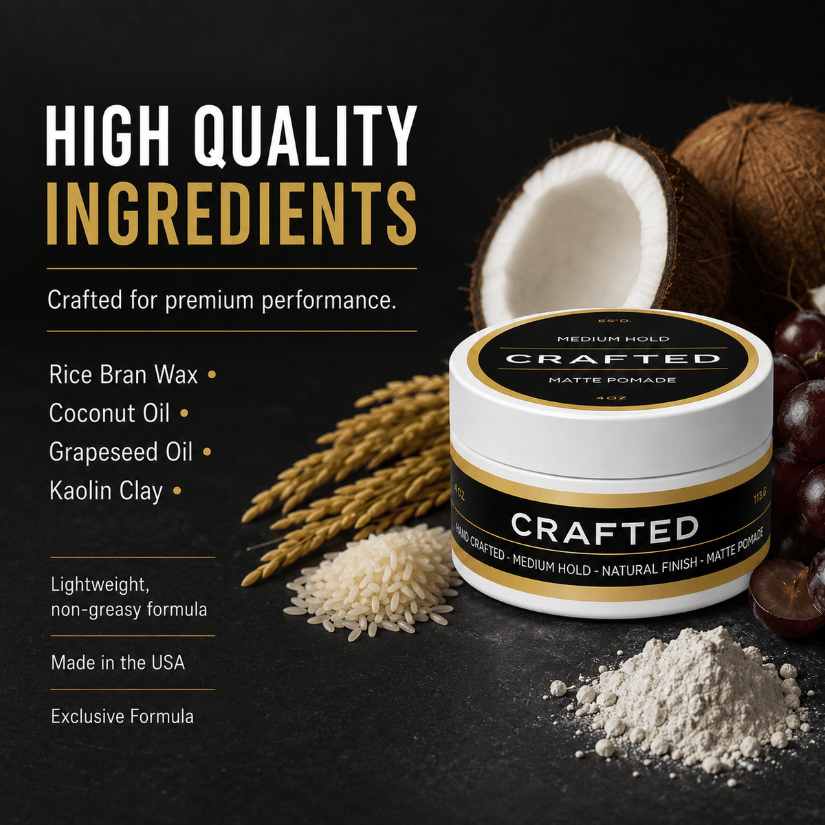 CRAFTED Matte Pomade - TheSalonGuy