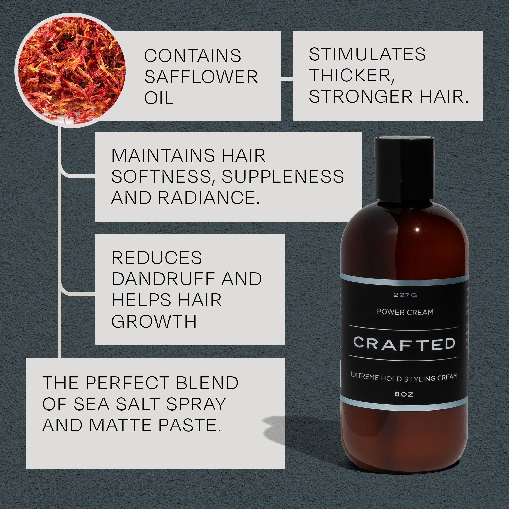 CRAFTED Power Cream - Extreme Hold Styling Cream - TheSalonGuy