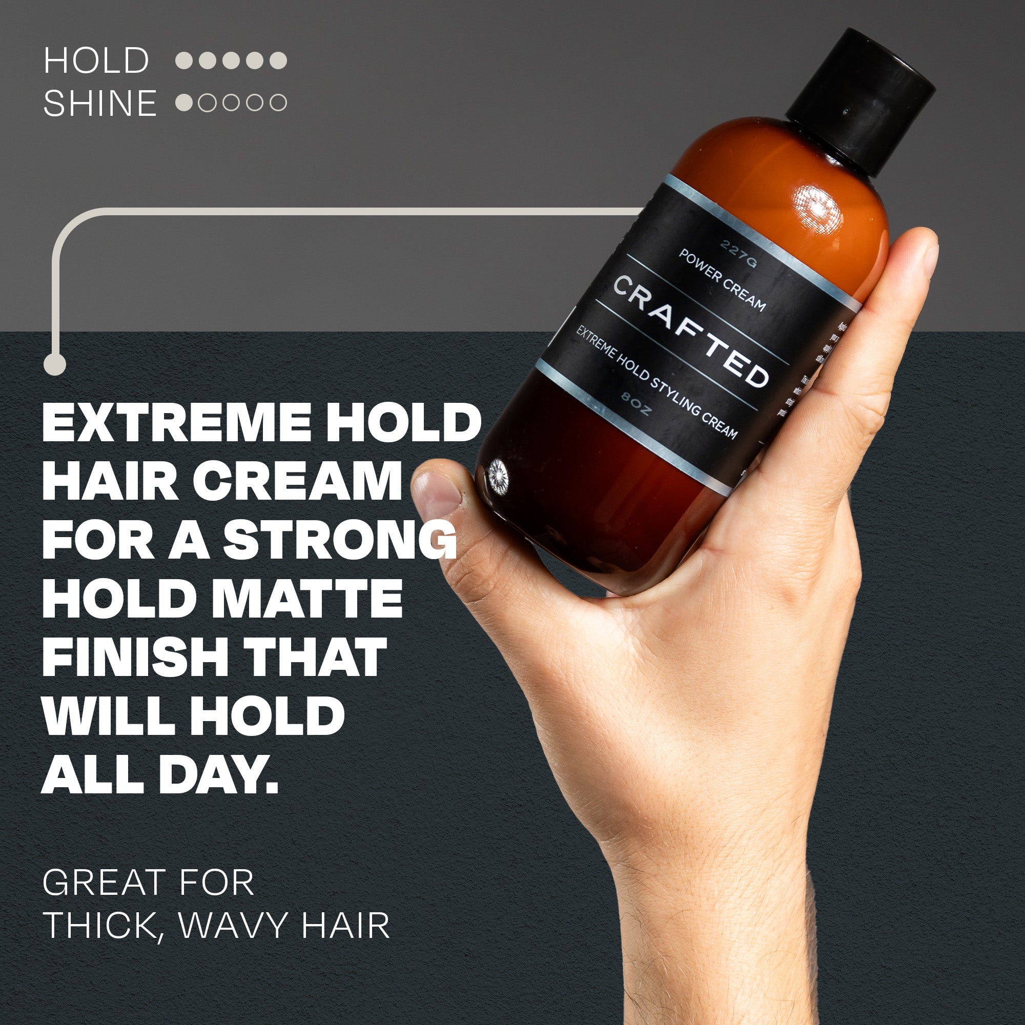 CRAFTED Power Cream - Extreme Hold Styling Cream - TheSalonGuy