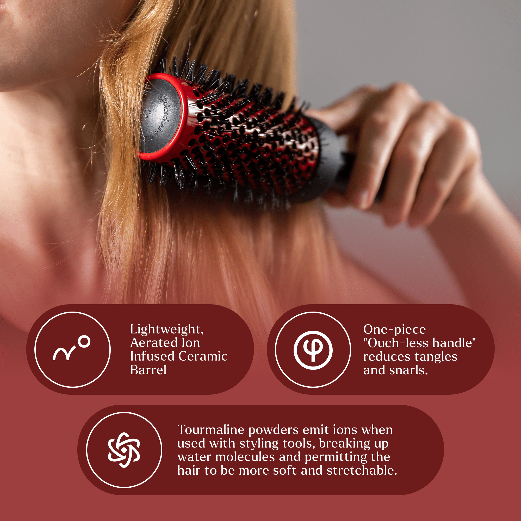 Ion Infused Ceramic Round Brush 2.5" TheSalonGuy - TheSalonGuy