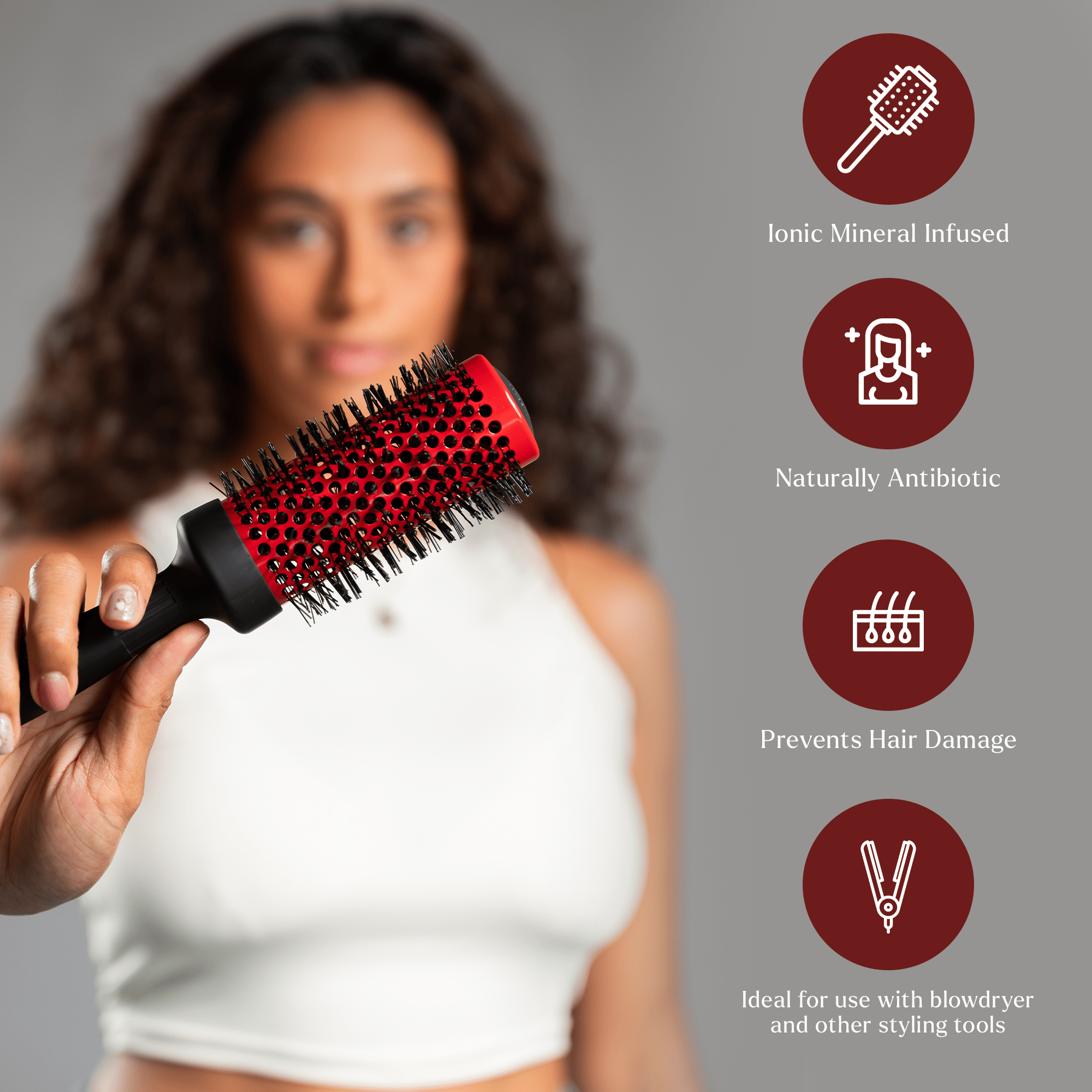 Ion Infused Ceramic Round Brush 2.5" TheSalonGuy - TheSalonGuy