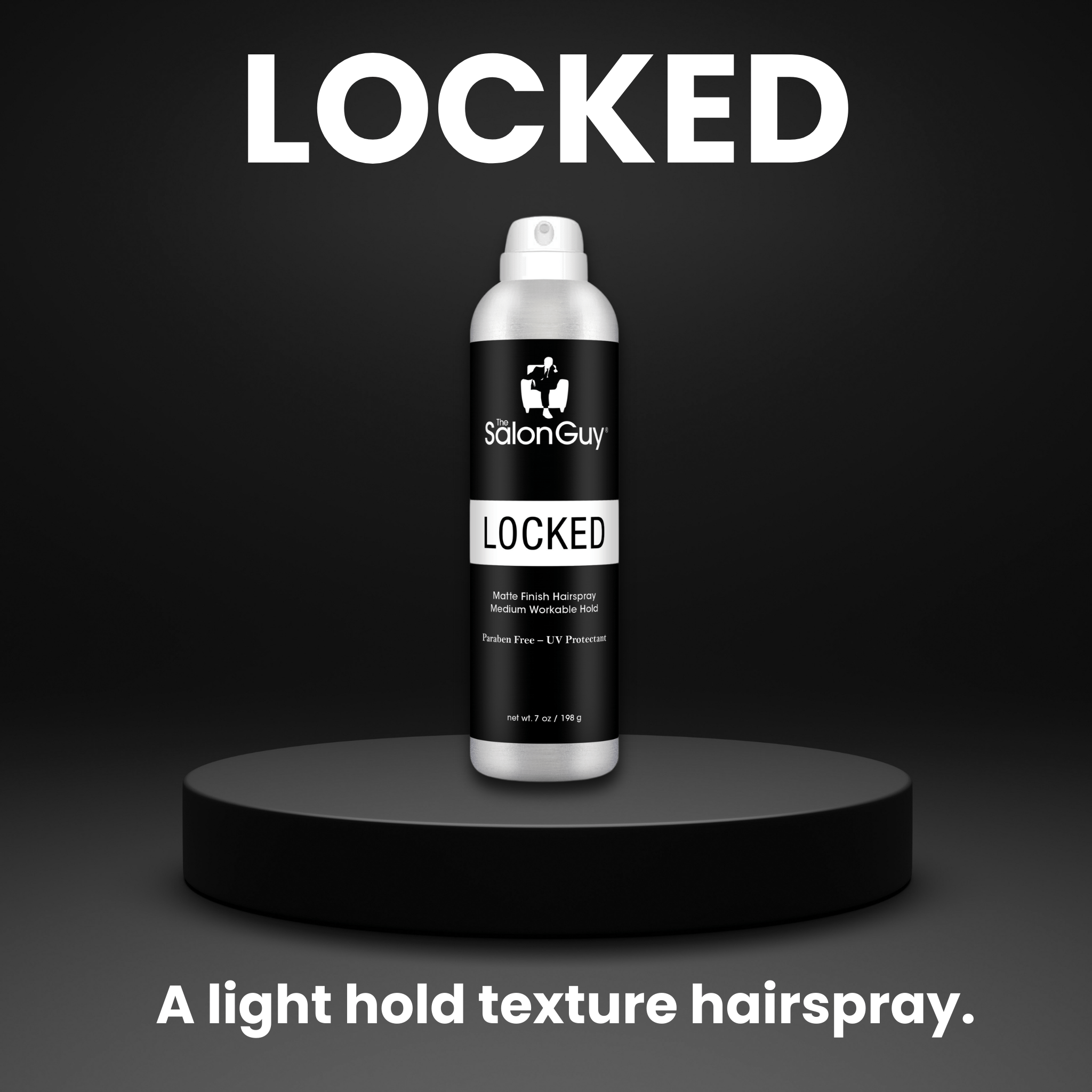 LOCKED Matte Finish Medium Hold Hairspray Original Version - TheSalonGuy