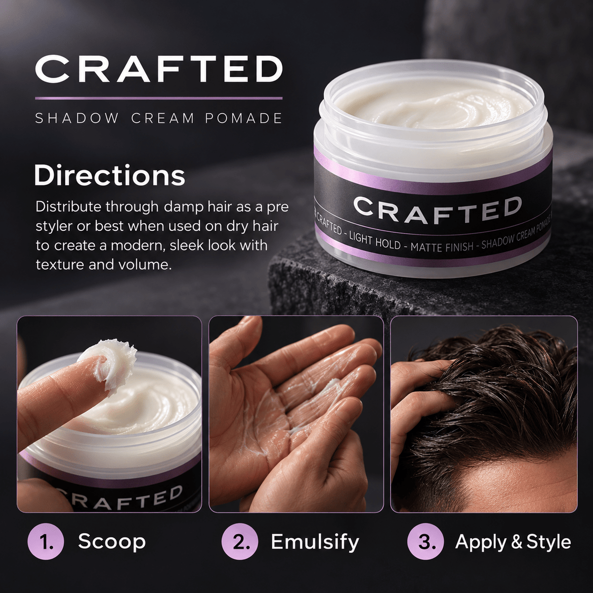SHADOW Cream Pomade - TheSalonGuy