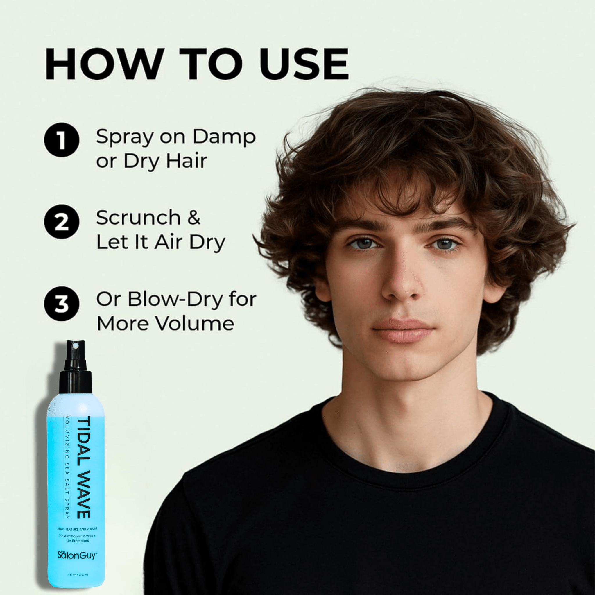 TheSalonGuy Tidal Wave Sea Salt Spray for Hair | Adds Volume, Texture & Thickness | Beach Waves for Men & Women - TheSalonGuy