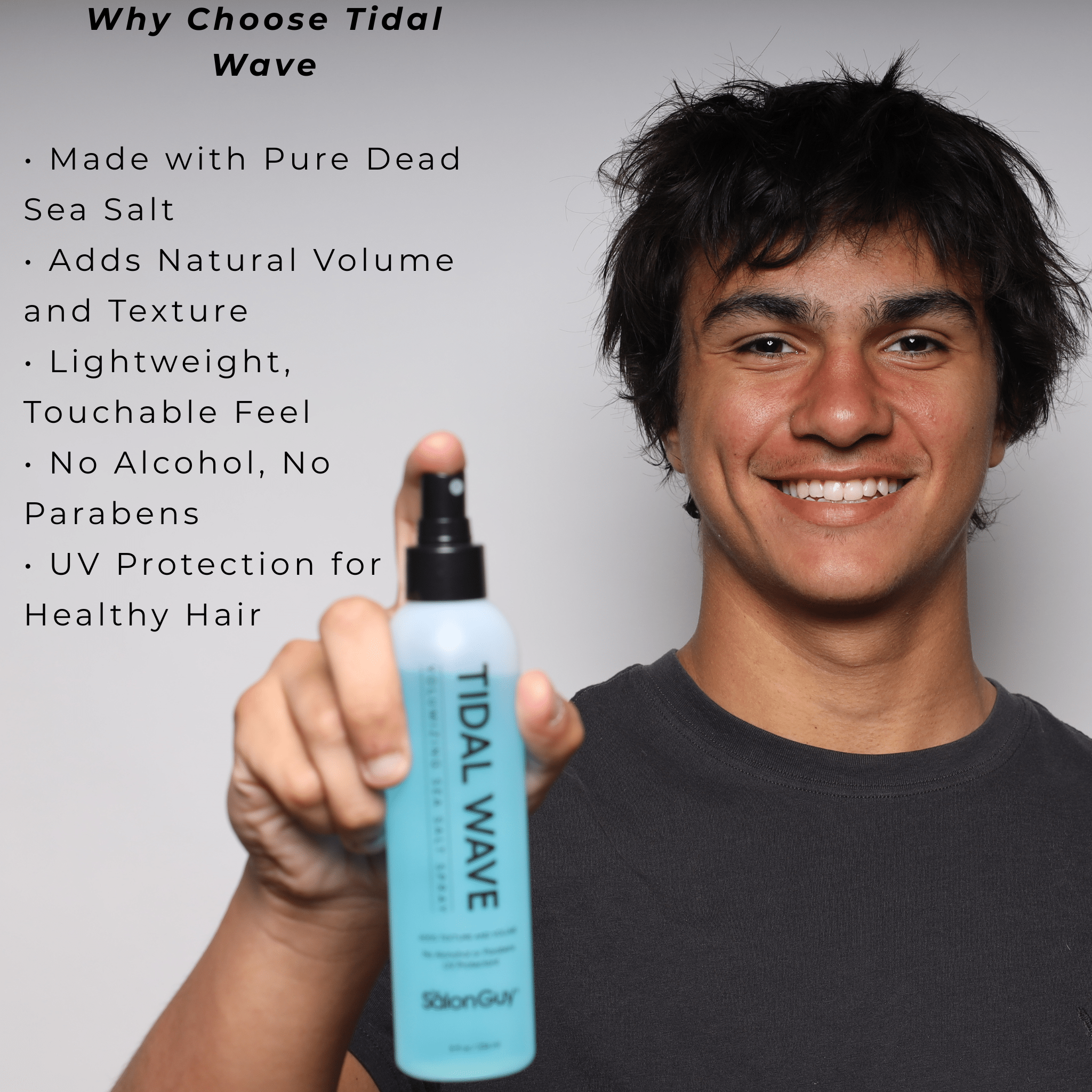 TheSalonGuy Tidal Wave Sea Salt Spray for Hair | Adds Volume, Texture & Thickness | Beach Waves for Men & Women - TheSalonGuy