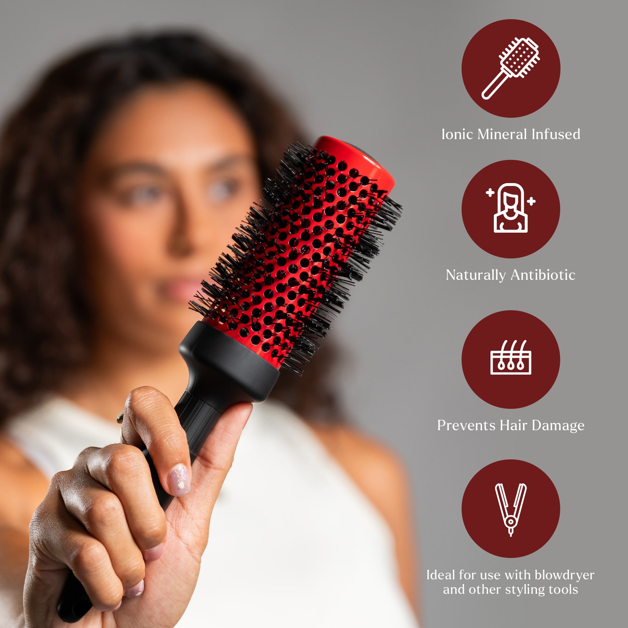 Round brush hair offers styling tools