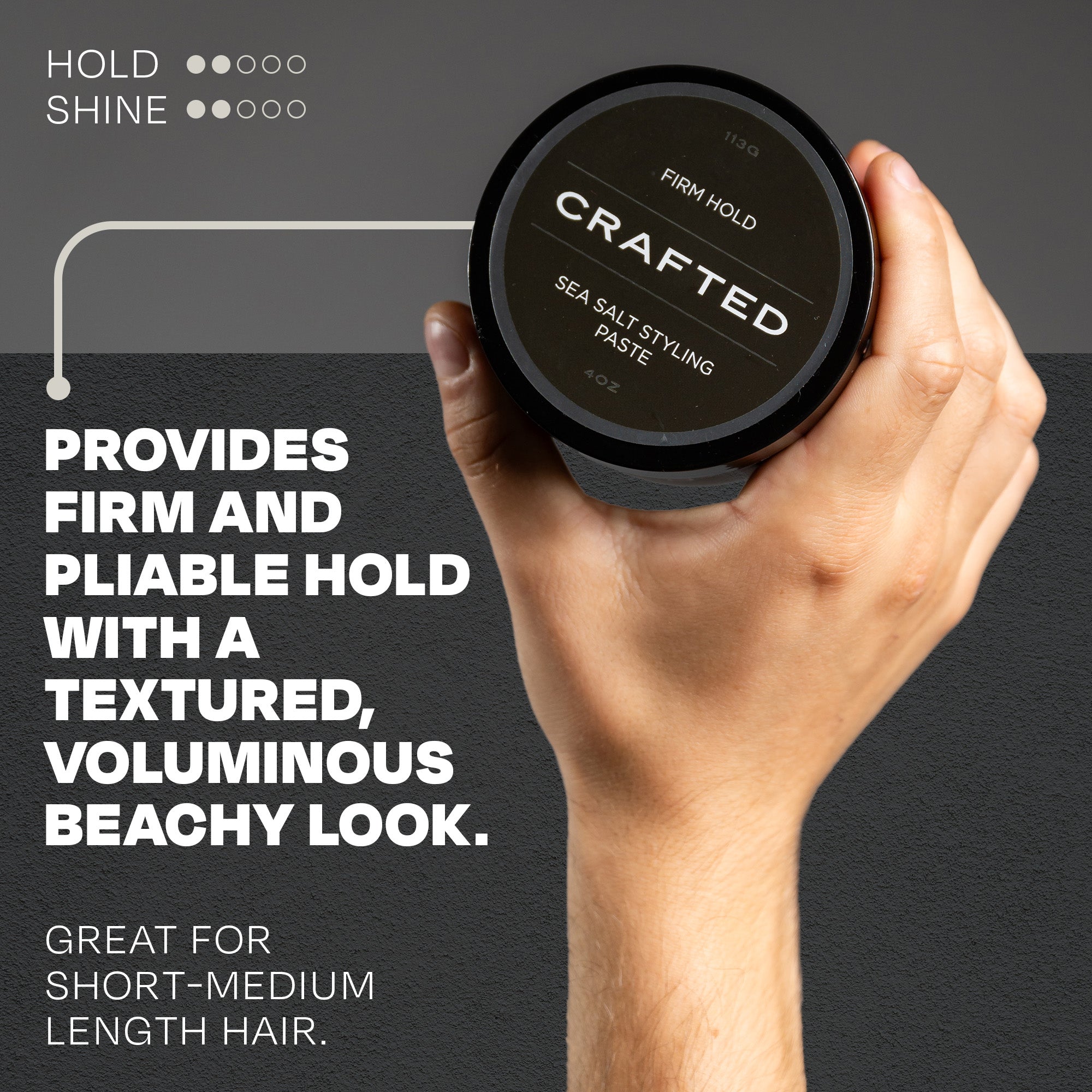 CRAFTED Sea Salt Matte Paste 4oz - TheSalonGuy - TheSalonGuy