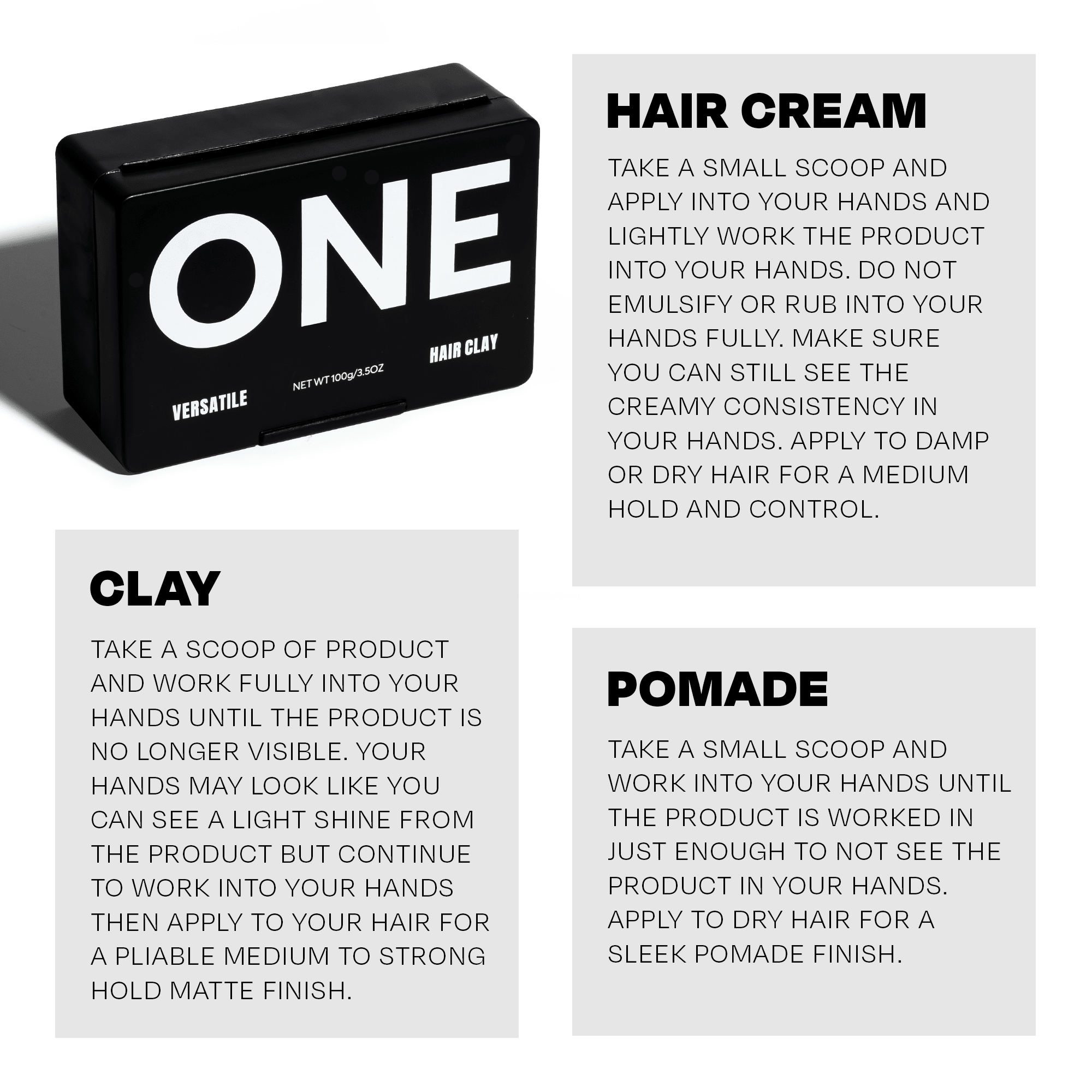 ONE Clay BULK Discounted Case of 48 Units - TheSalonGuy
