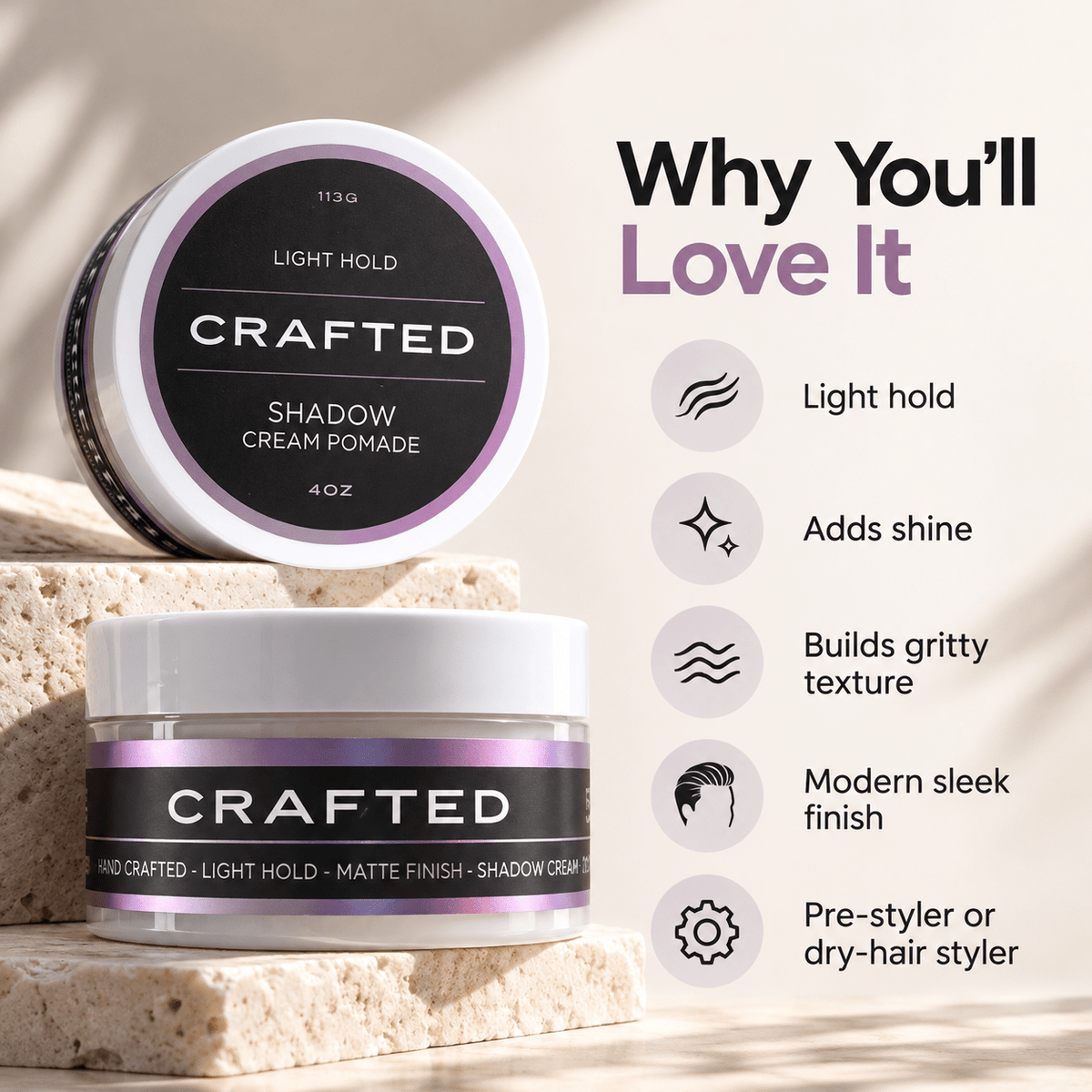 SHADOW Cream Pomade - TheSalonGuy